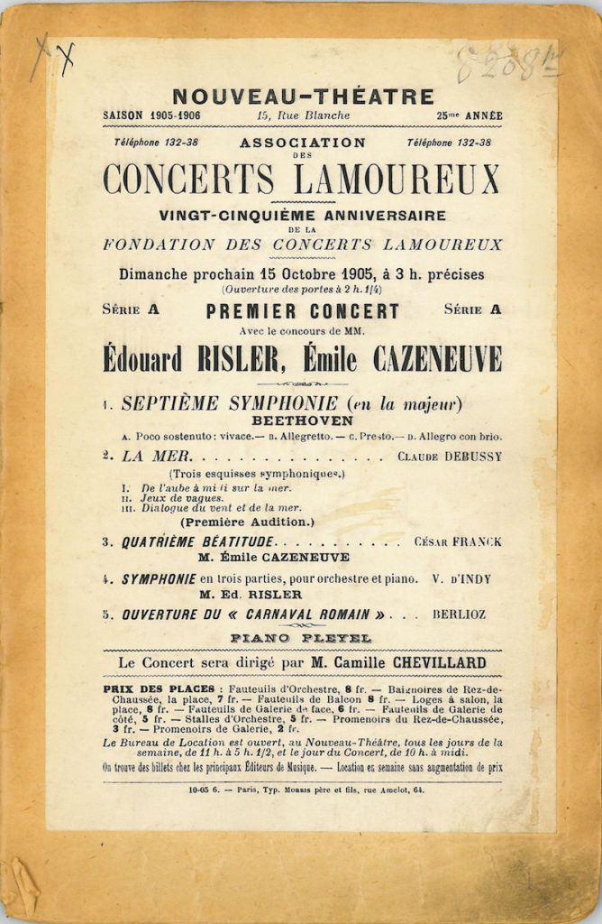 Programme Debussy La Mer